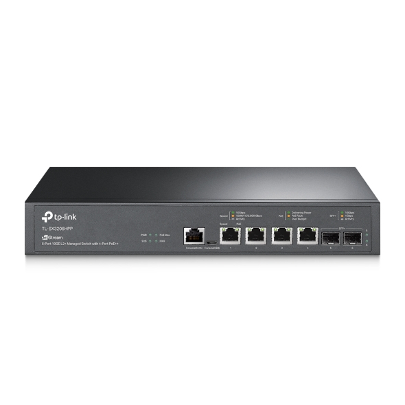 TP-LINK JetStream 6-Port 10GE L2+ Managed Switch with 4-Port PoE++