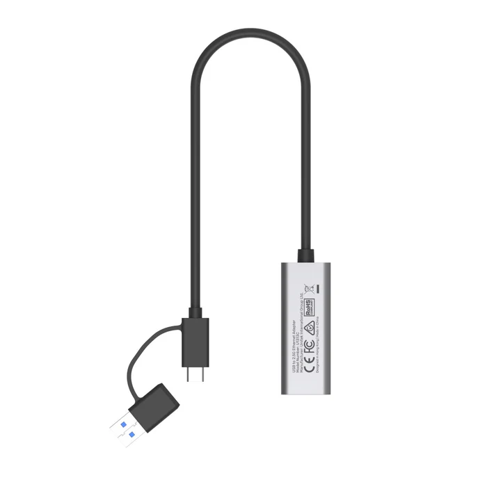 UNITEK Hybrid USB-C/ USB-A to 2.5G Gigabit Ethernet Adapter
