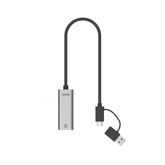 UNITEK Hybrid USB-C/ USB-A to 2.5G Gigabit Ethernet Adapter