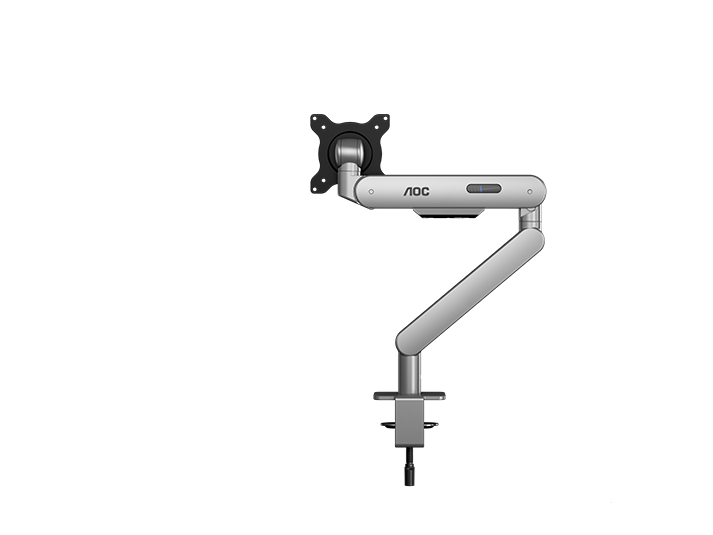 AOC AM400S C-Clamp and Grommet Desk-Mount Single Monitor Arm - for monitors 17"-34" and weight 2 to 9kg