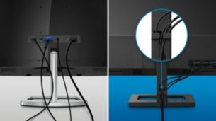 Cable management reduces cable clutter for neat workspace