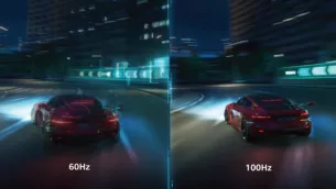 100Hz refresh rates for ultra-smooth images