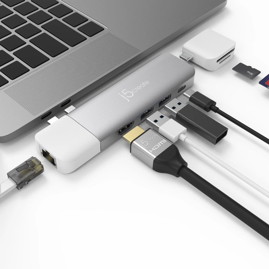 J5CREATE JCD387ESK UltraDrive Kit USB-C Modular Dock 8-in-1