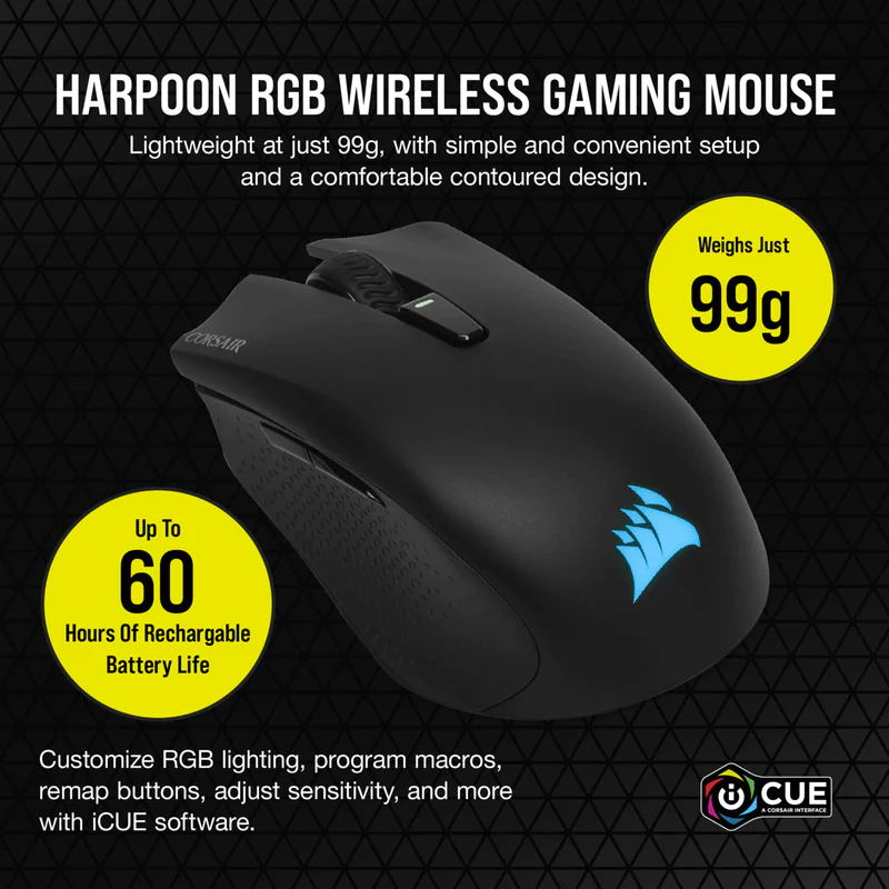 CORSAIR K57 RGB WIRELESS + HARPOON RGB WIRELESS COMBO