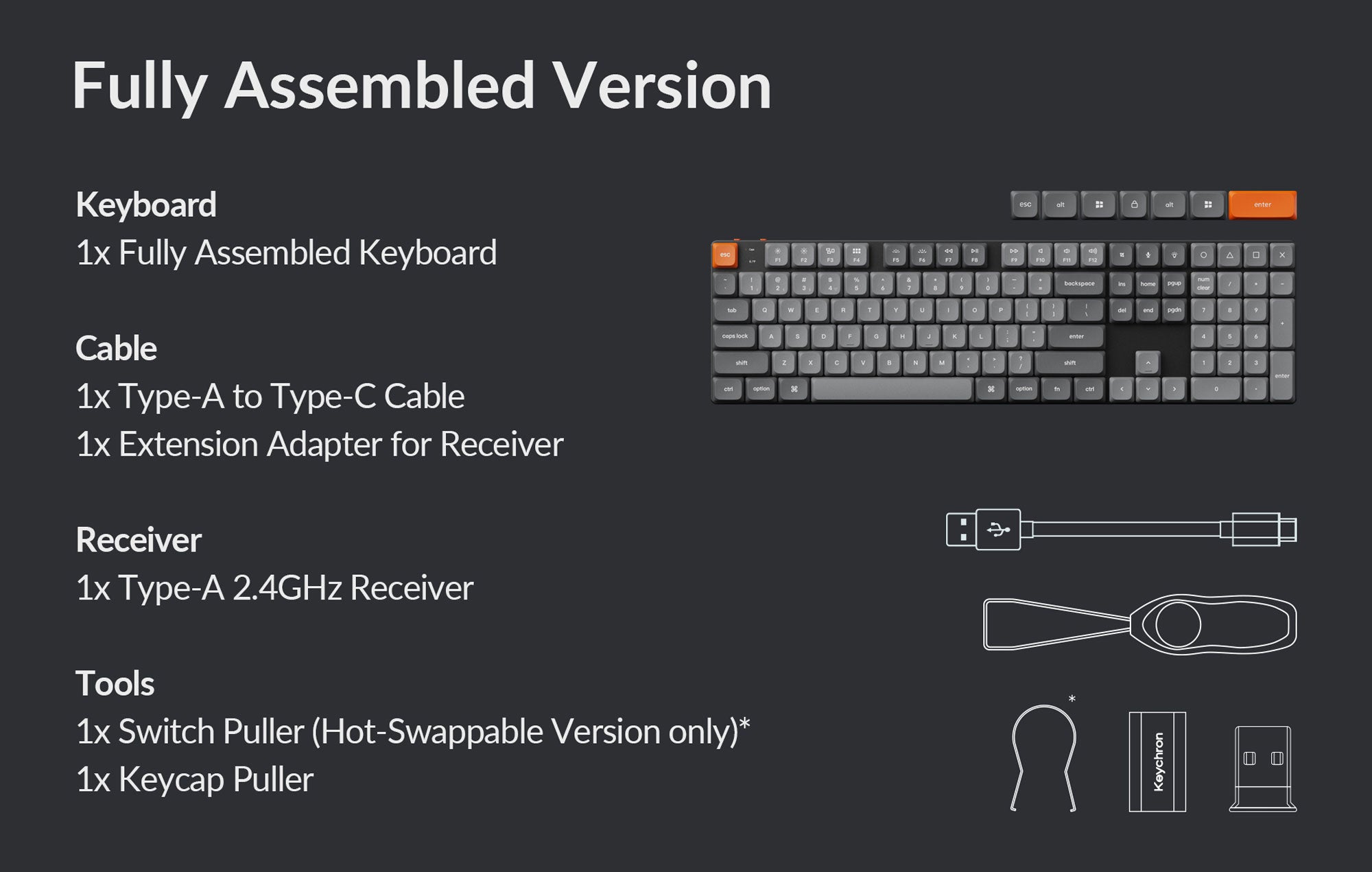 Package list of the Keychron K5 Max Wireless Mechanical Keyboard Package list of the Keychron K5 Max Wireless Mechanical Keyboard