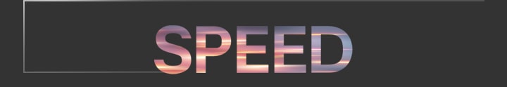 Speed is written in capital letters.