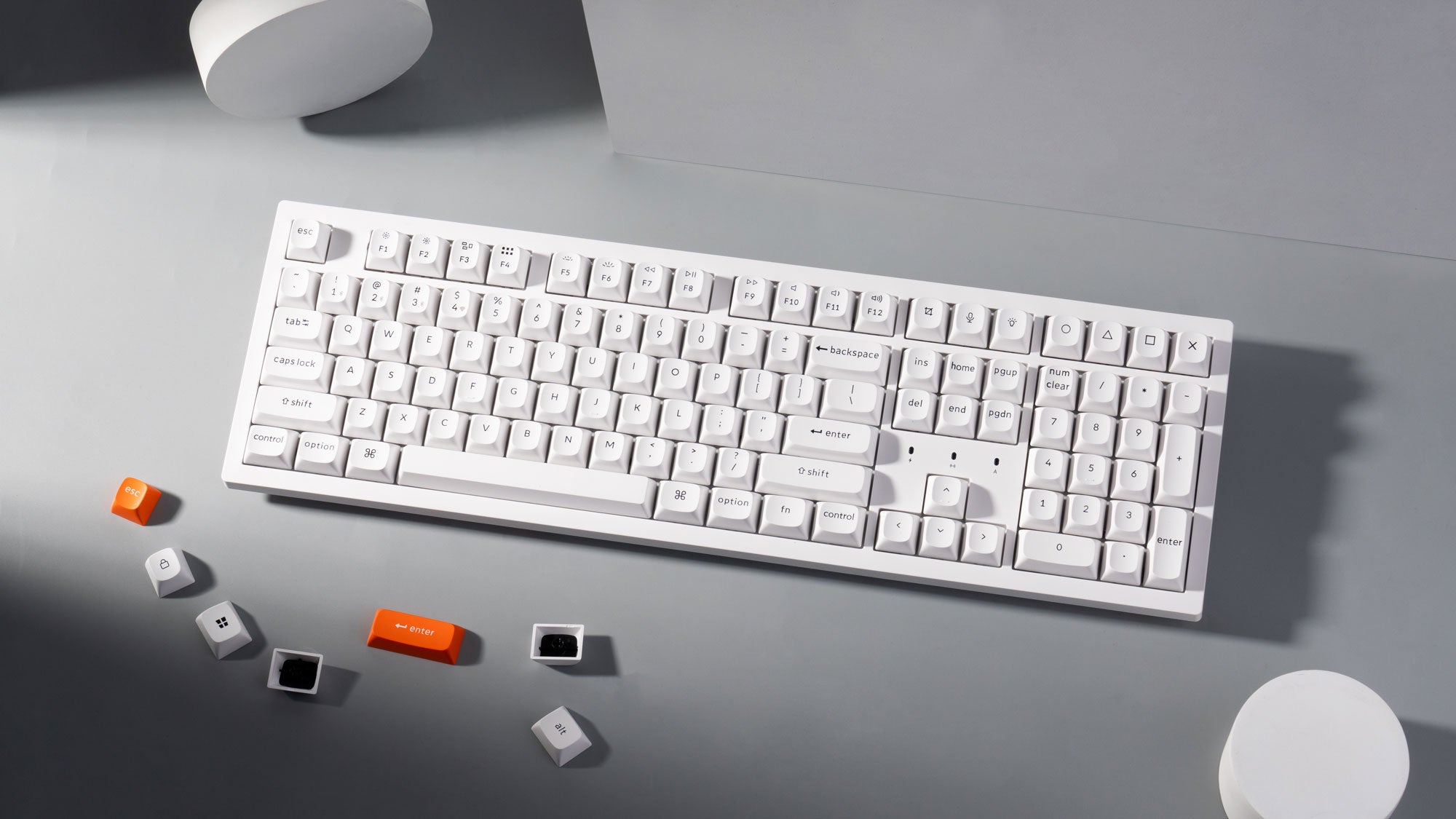 Keychron K10 Max QMK 100% Layout Wireless Mechanical Keyboard-2.4G and Bluetooth Connection Keychron-K10-Max-White-Version-2.jpg__PID:7a71c258-499c-491f-a27b-025f3dda06dc