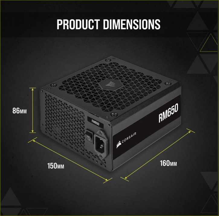 CORSAIR RM650, 650W, GOLD, MODULAR