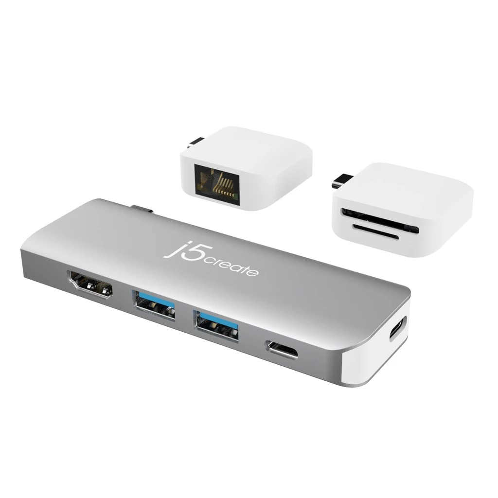 J5CREATE JCD387ESK UltraDrive Kit USB-C Modular Dock 8-in-1