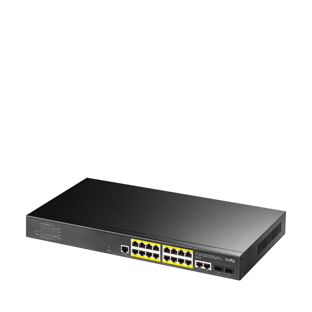 Cudy GS2018PS2 16-GbE PoE L2 Managed Switch with 2-GbE and 2-SFP