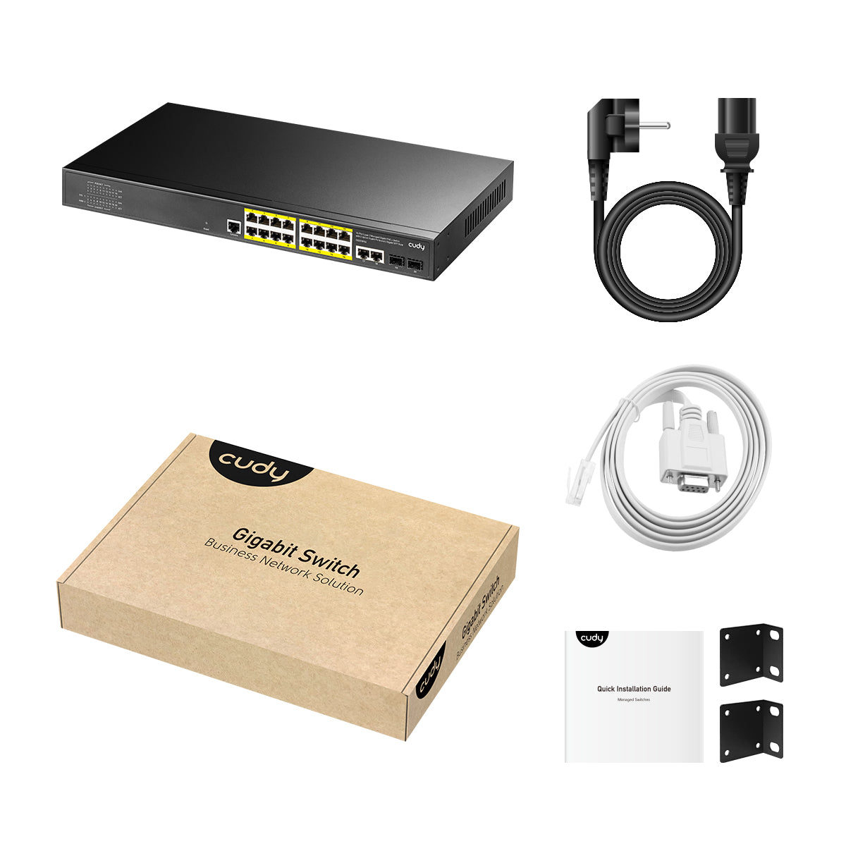 Cudy GS2018PS2 16-GbE PoE L2 Managed Switch with 2-GbE and 2-SFP