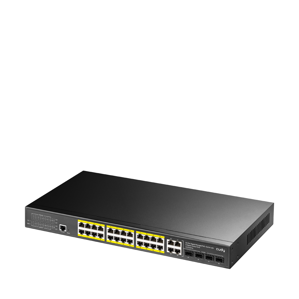 CUDY GS2028PS4 24-GbE PoE L2 Managed Switch with 4 Gigabit Combo Ports