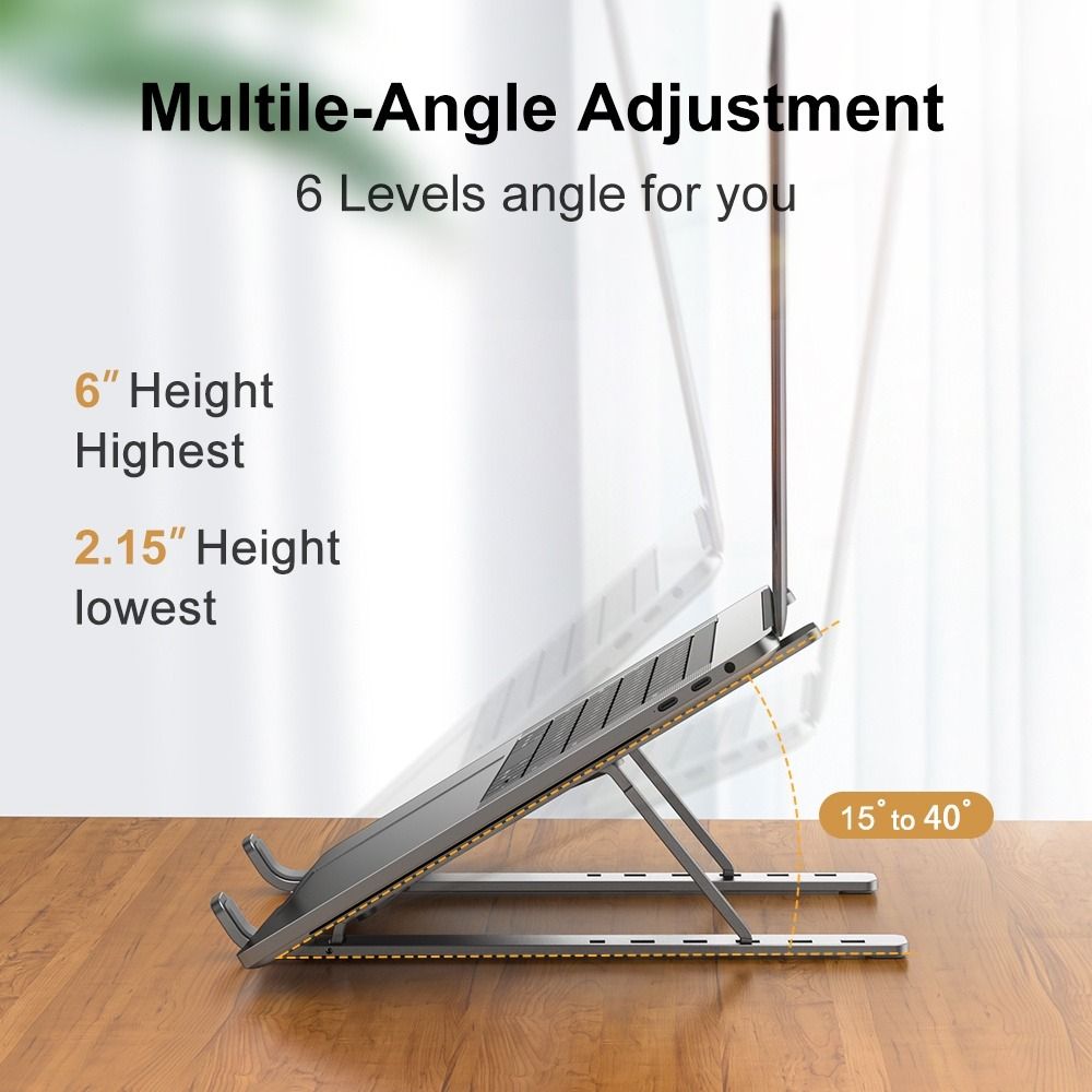 MC N3 Portable Laptop Stand Aluminium Foldable notebook Stand Compatible with 10 to 15.6 Inches Laptops
