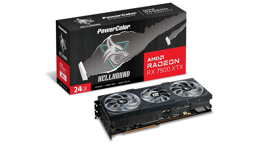 PowerColor Hellhound AMD Radeon RX 7900 XTX 24GB GDDR6 RX7900XTX 24G-L/OC
