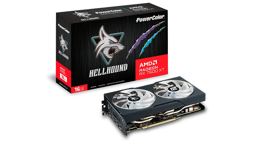 PowerColor Hellhound AMD Radeon RX 7600 XT 16GB GDDR6
