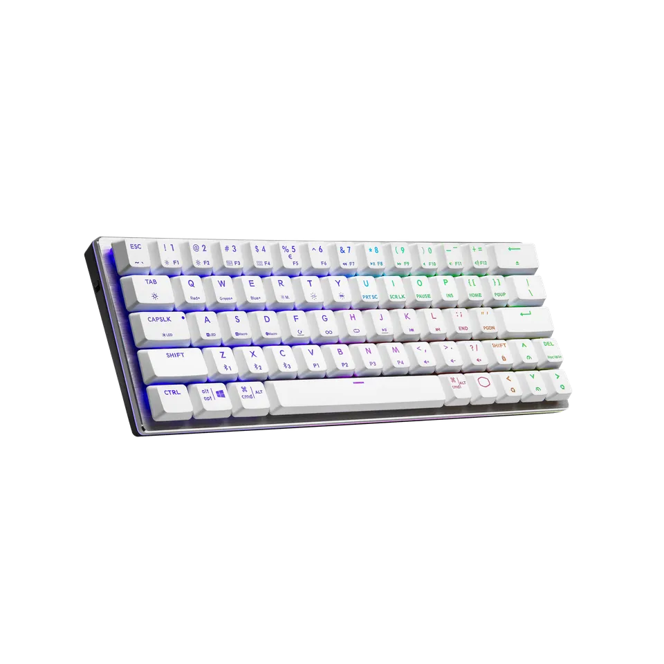 SK622 SILVER WHITE HYBRID WIRELESS MECHANICAL GAMING KEYBOARD