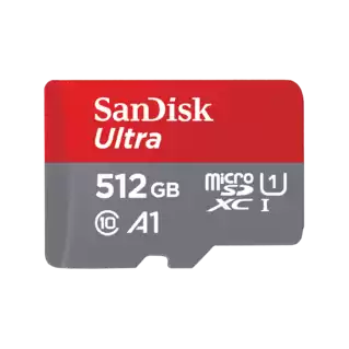 SanDisk ultra UHS-I microSD memory card with SD adapter 512GB