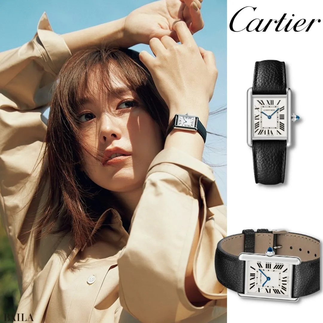 【Cartier公式サイトは正規品】🌹2023新作雑誌掲載🔥限定30個!人生をともに歩む最高のパートナー！桐谷美玲さん同項 のTANK MUST WATCH タンク マスト ウォッチ