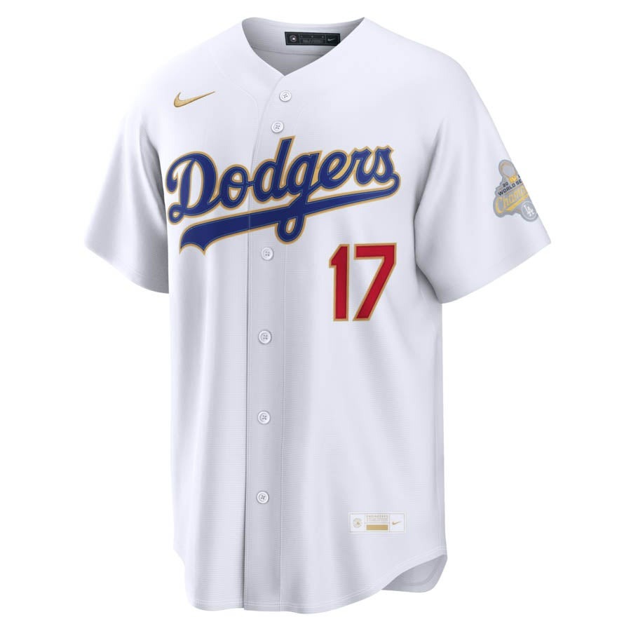 MLB 大谷翔平 ドジャース ユニフォーム WS2025優勝 ゴールドコレクション ナイキ/Nike ホワイト