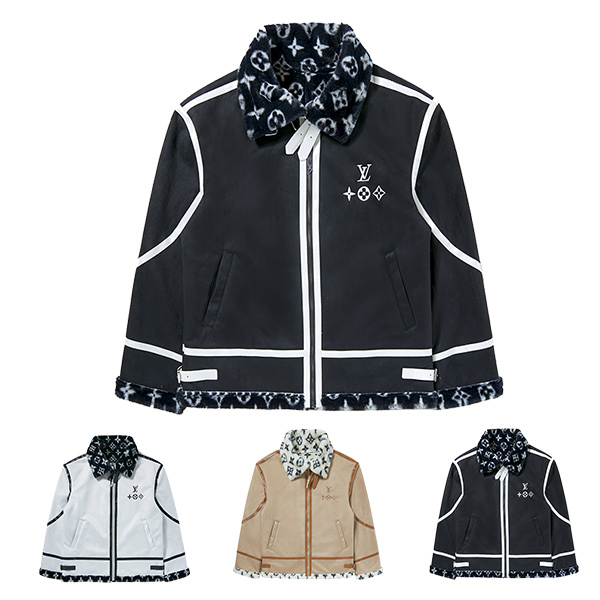 ルイ・ヴィトン（LOUIS VUITTON） LV24ss スエード ウサギの毛皮のコート ジャケット メンズ レディース 男女兼用