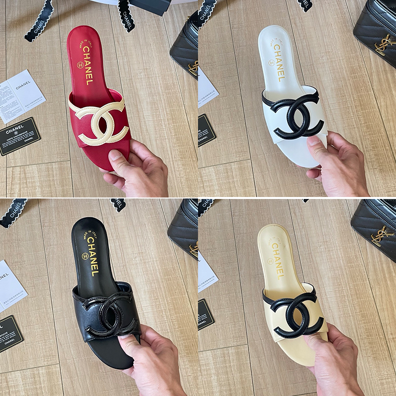 シャネル CHANEL サンダル レザー ミュール ココマーク シューズ 4色 レディース