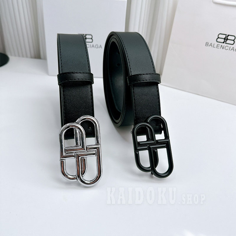 BALENCIAGA BBロゴ レザーベルト