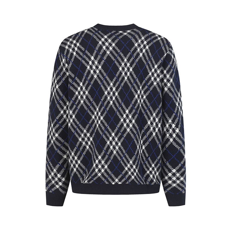 バーバリー BURBERRY チェックウールモヘアブレンドニット メンズ