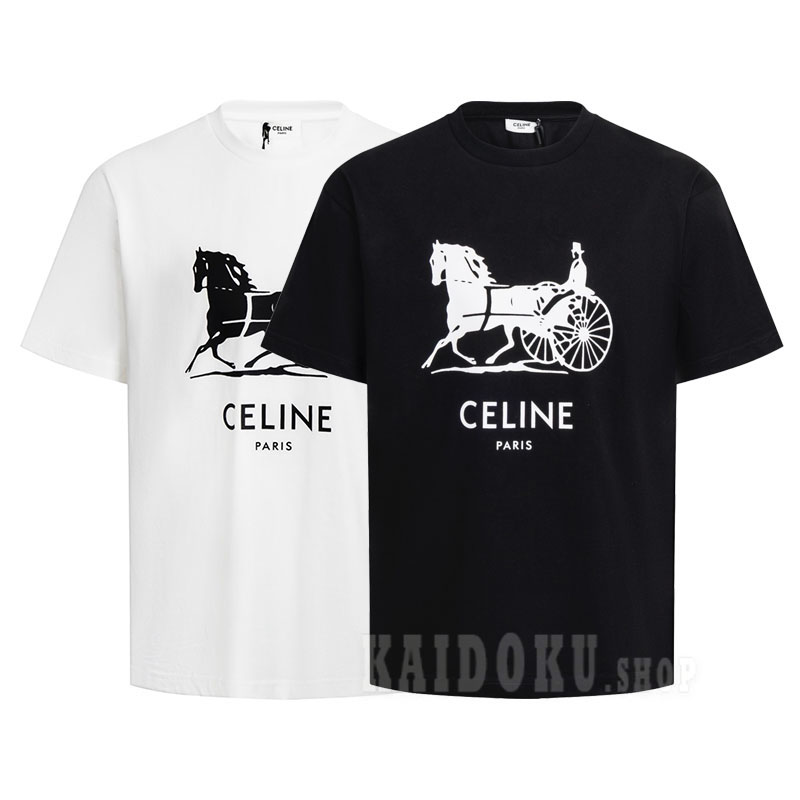 セリーヌ CELINE コットン Tシャツ 半袖 レディース