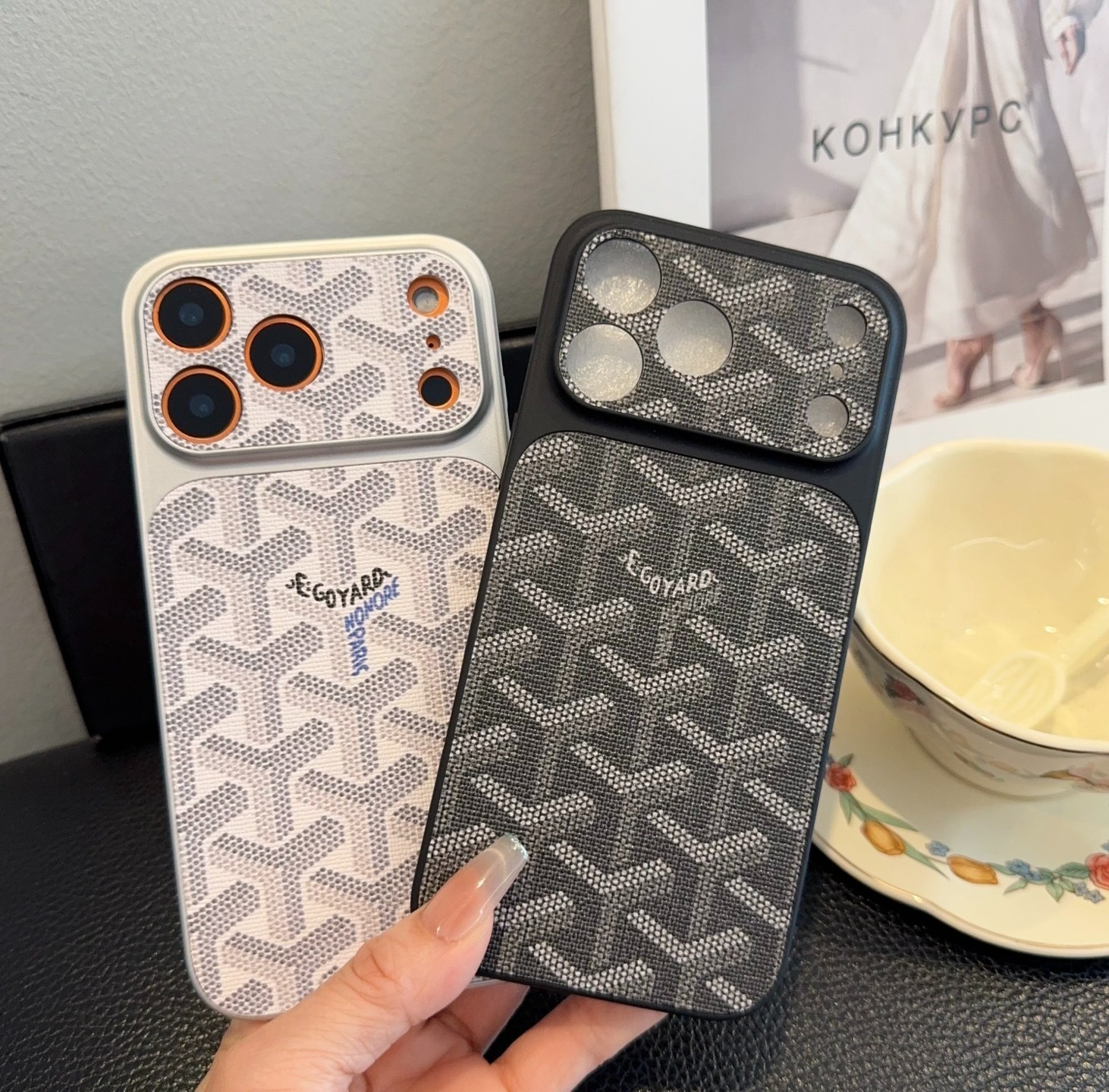 iPhone 18 Pro ゴヤール風 スマホケース 代金引換