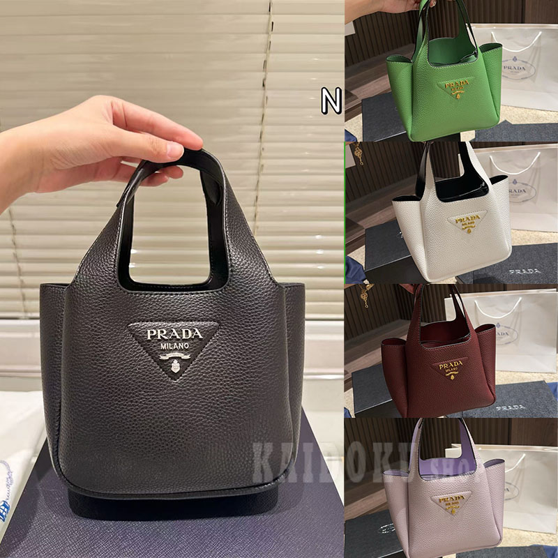 プラダ PRADA レザー ハンドバッグ ロゴ入り トートバッグ 5色 レディース