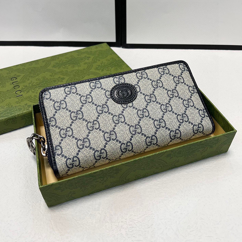 グッチ GUCCI 長財布 ブルー メンズ＆レディース