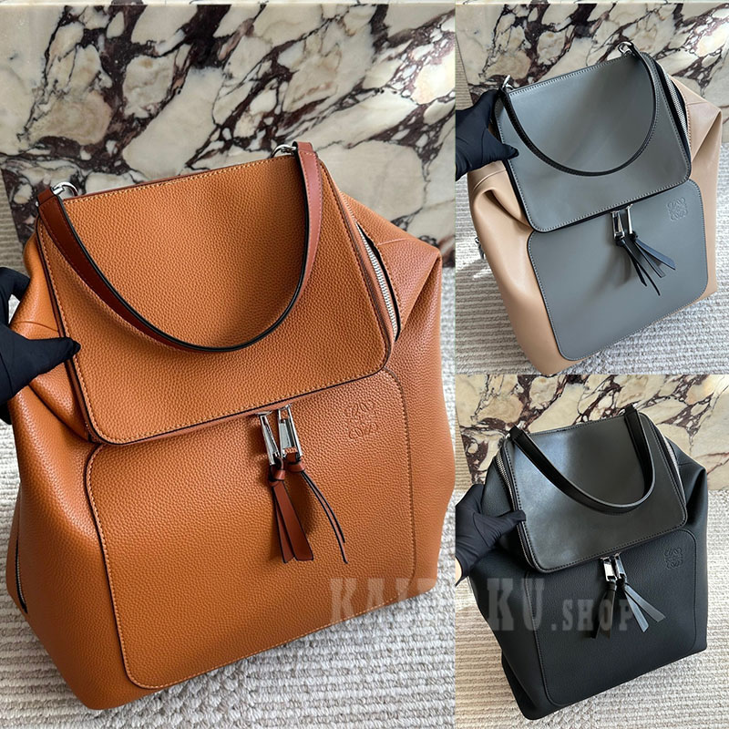 ロエベ LOEWE ゴヤ バックパック コニャック×タン カーフスキン 3色 メンズ＆レディース