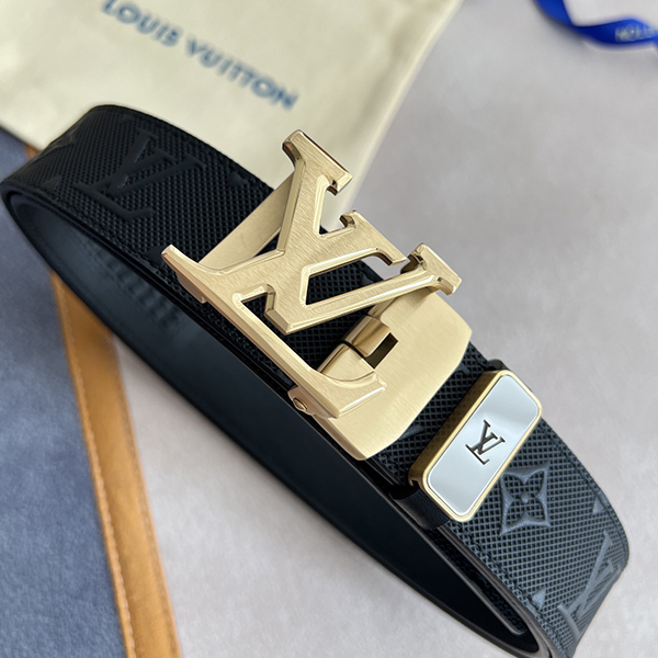 Louis Vuitton ルイヴィトン 牛革 ベルト 35MM 2色 穴なし オートロック式 サイズ調整可能 メンズ