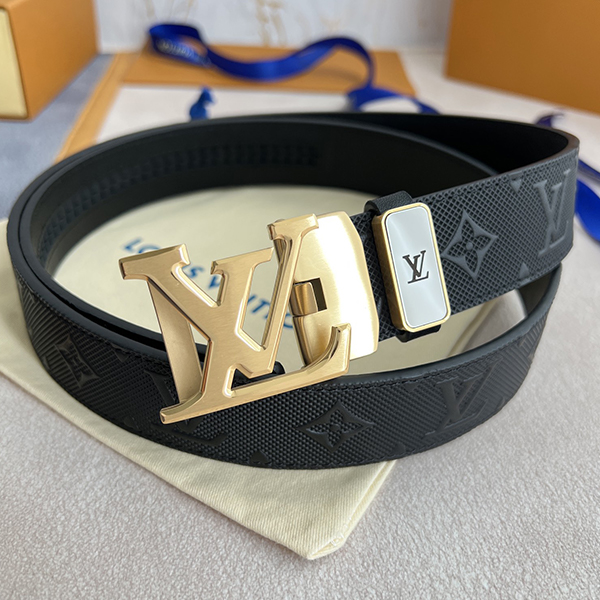 Louis Vuitton ルイヴィトン 牛革 ベルト 35MM 2色 穴なし オートロック式 サイズ調整可能 メンズ
