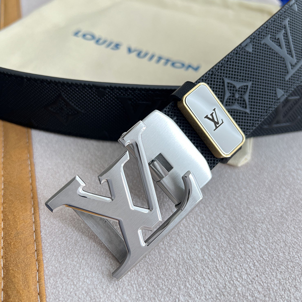 Louis Vuitton ルイヴィトン 牛革 ベルト 35MM 2色 穴なし オートロック式 サイズ調整可能 メンズ