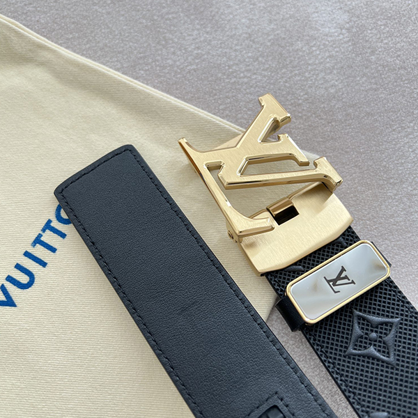 Louis Vuitton ルイヴィトン 牛革 ベルト 35MM 2色 穴なし オートロック式 サイズ調整可能 メンズ