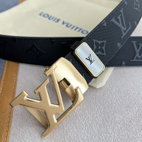 Louis Vuitton ルイヴィトン 牛革 ベルト 35MM 2色 穴なし オートロック式 サイズ調整可能 メンズ