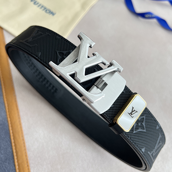 Louis Vuitton ルイヴィトン 牛革 ベルト 35MM 2色 穴なし オートロック式 サイズ調整可能 メンズ