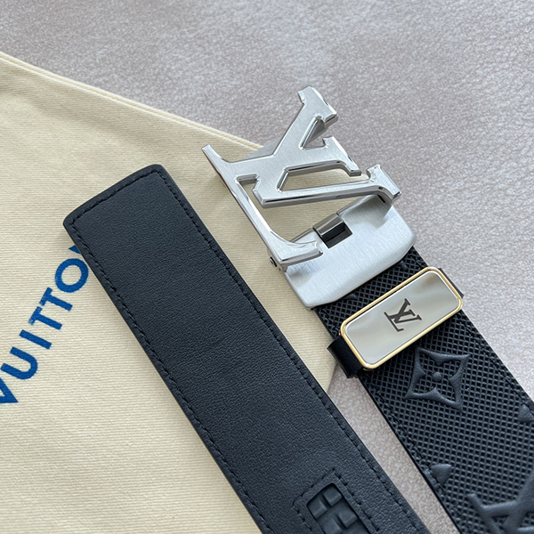 Louis Vuitton ルイヴィトン 牛革 ベルト 35MM 2色 穴なし オートロック式 サイズ調整可能 メンズ