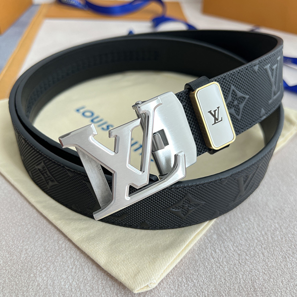 Louis Vuitton ルイヴィトン 牛革 ベルト 35MM 2色 穴なし オートロック式 サイズ調整可能 メンズ