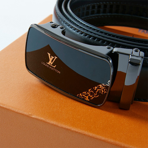 Louis Vuitton ルイヴィトン 牛革 ベルト 35MM 穴なし オートロック式 サイズ調整可能 メンズ