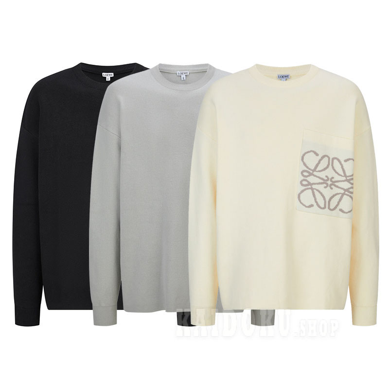 ロエベ LOEWE Anagram Sweater 快適 ニットセーター 上質 ムード ロゴメンズ レディース