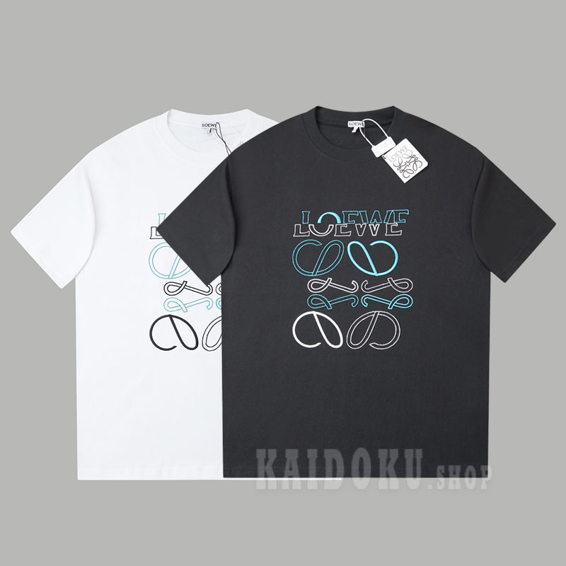ロエベ LOEWE 26SS 刺繍レター入り 半袖 Tシャツ メンズ＆レディース