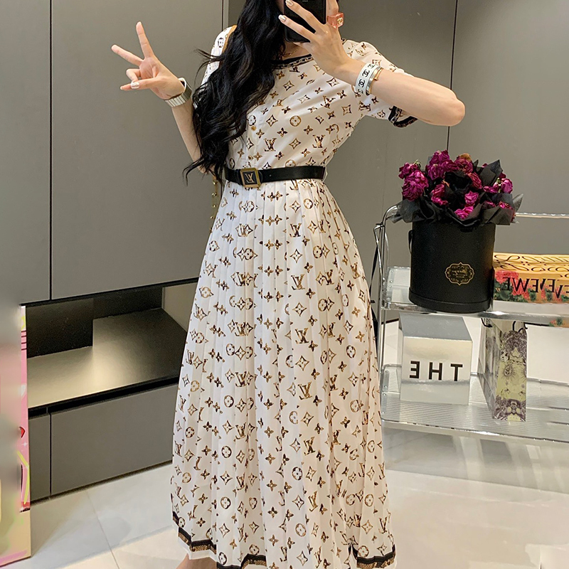 ルイヴィトン オールドモノグラムハイウエストドレス レディース