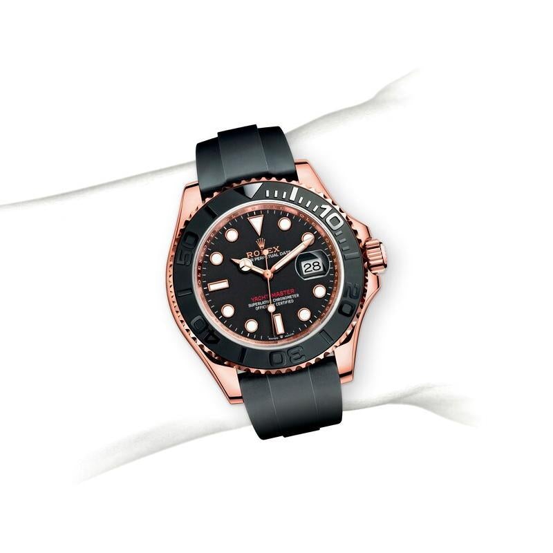 ROLEX ヨットマスター 自動巻き ブラック 文字盤 ローズゴールド m126655-0002 メンズ