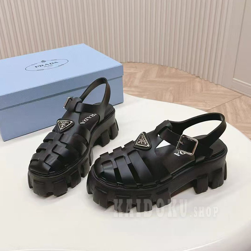 プラダ PRADA ラバーモノリスサンダル シューズ レディース