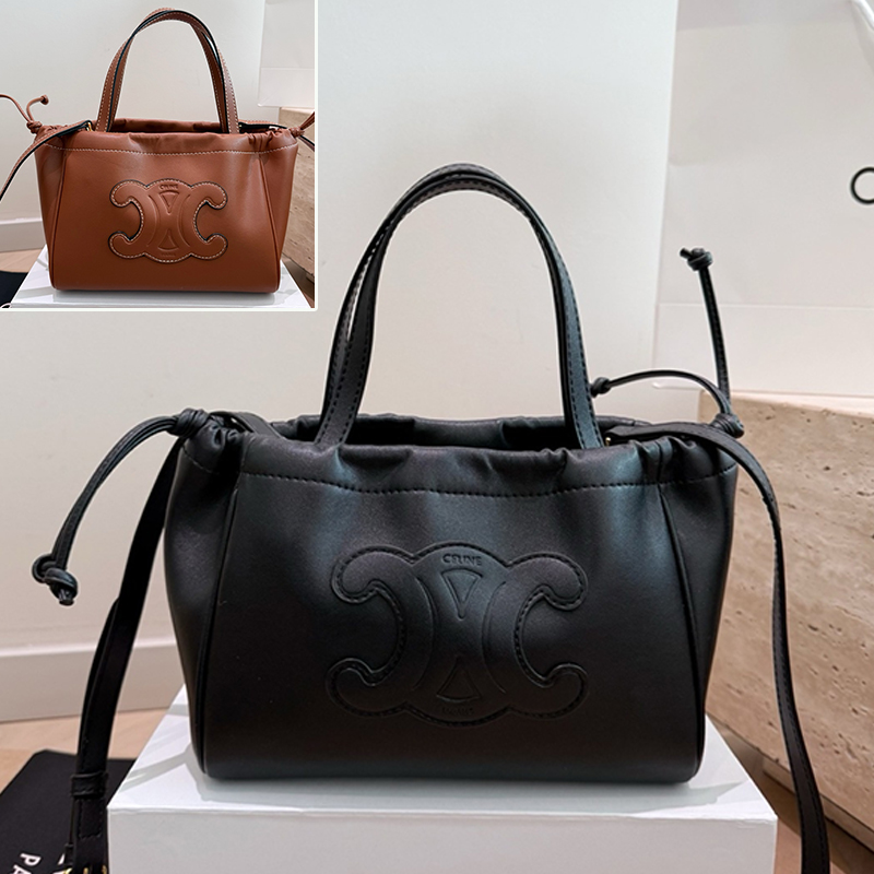 セリーヌ CELINE スモールカバドローストリング トートバッグ 23cmレディース