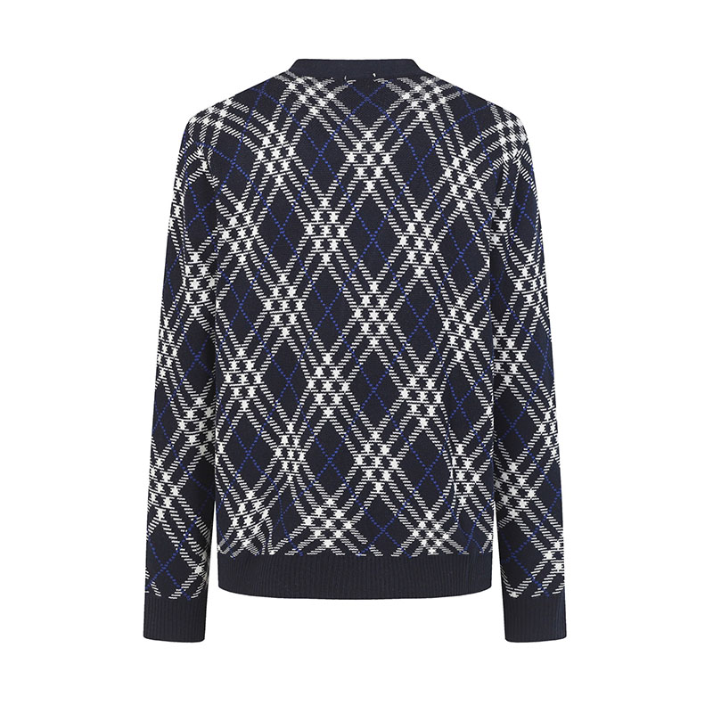 バーバリー BURBERRY チェックプリント レトロ カーディガン メンズ