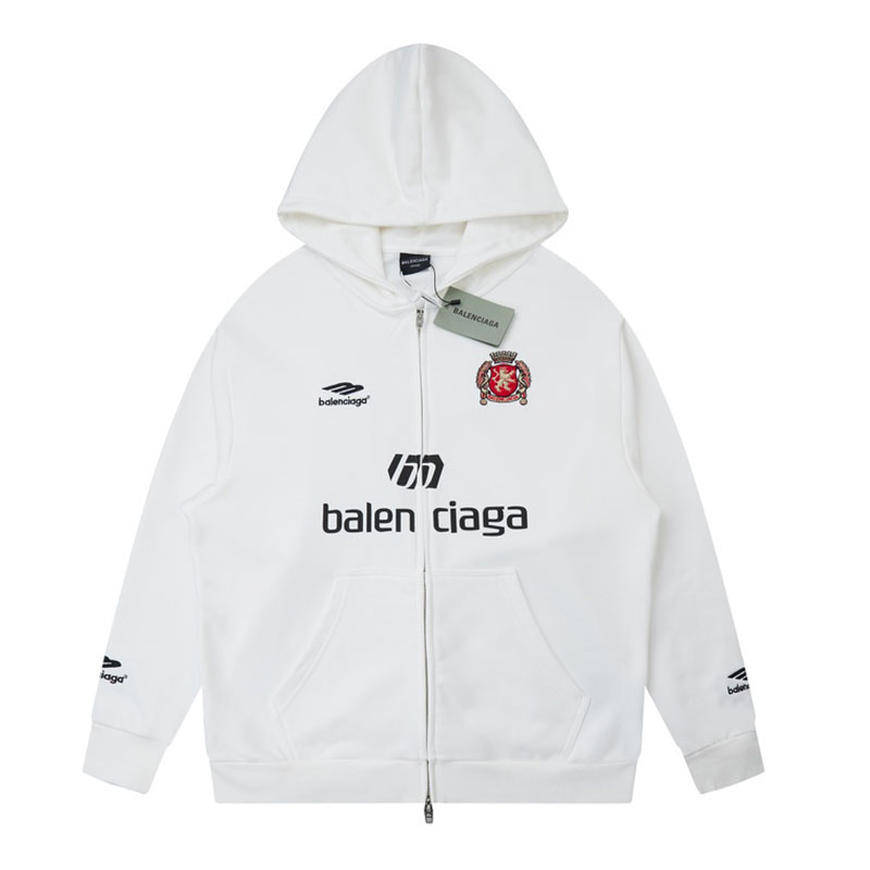バレンシアガ Balenciaga エンブレム ジップアップパーカー メンズ＆レディース