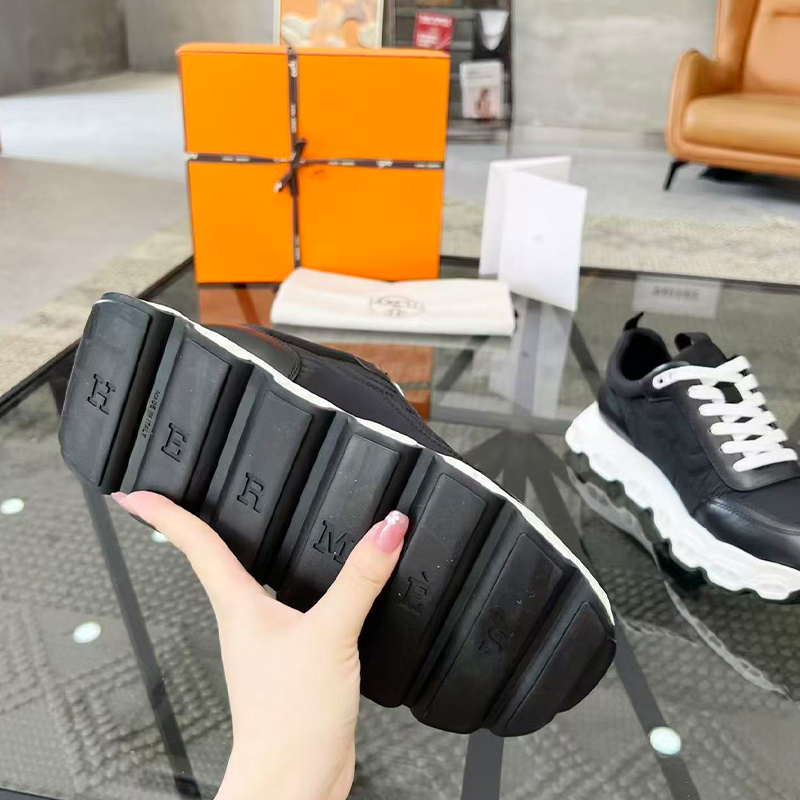 エルメス HERMES インパルススニーカー ファブリック＆レザー シューズ メンズ レディース